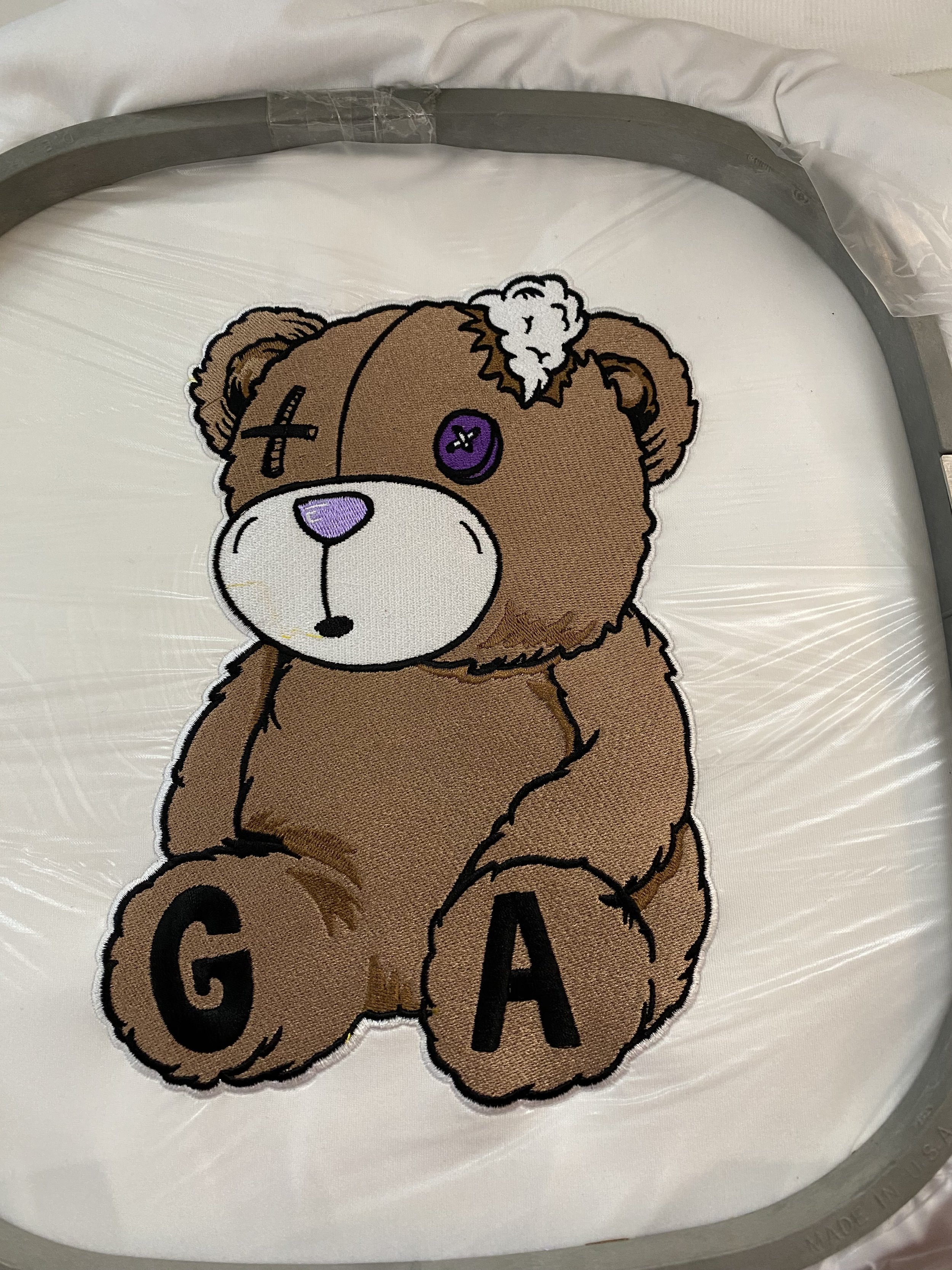 Custom embroidered work