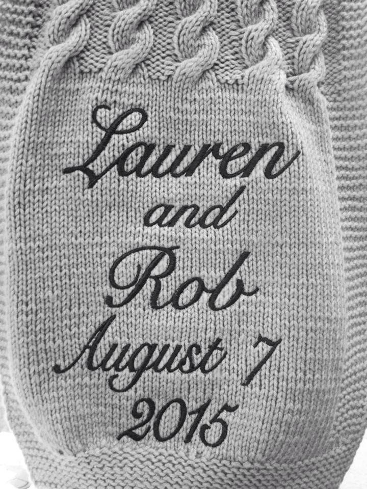 Personalized knit blanket