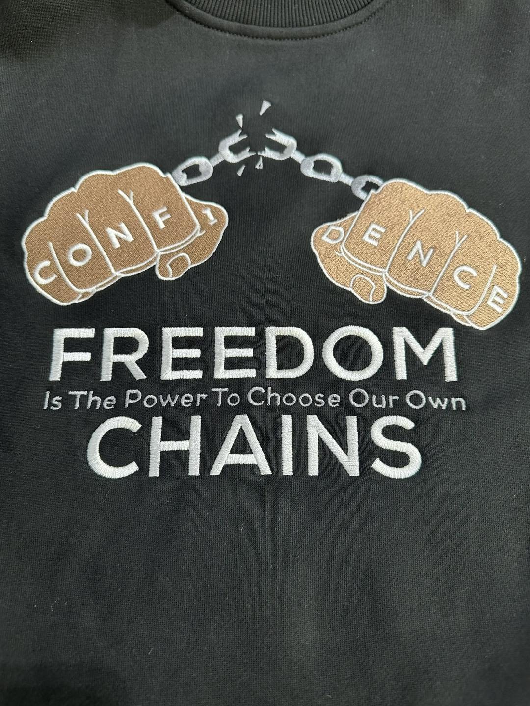 Custom embroidered apparel design