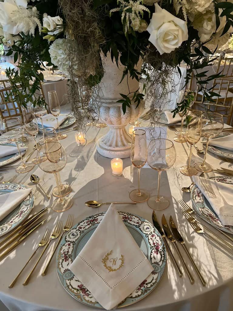 Custom wedding linens